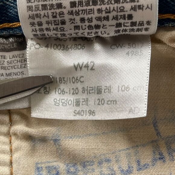 Levi’s Denim Shorts 42 Original 501 10" Button Fly Medium Wash Jorts - Picture 7 of 9